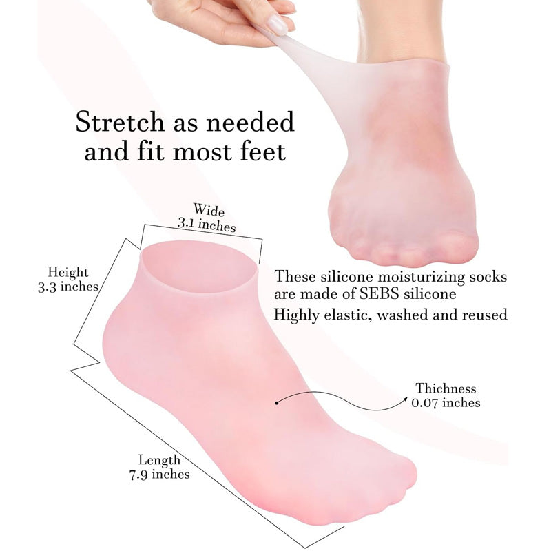 Silicone Moisturizing Gel Sock 1 Pair for Men & Women