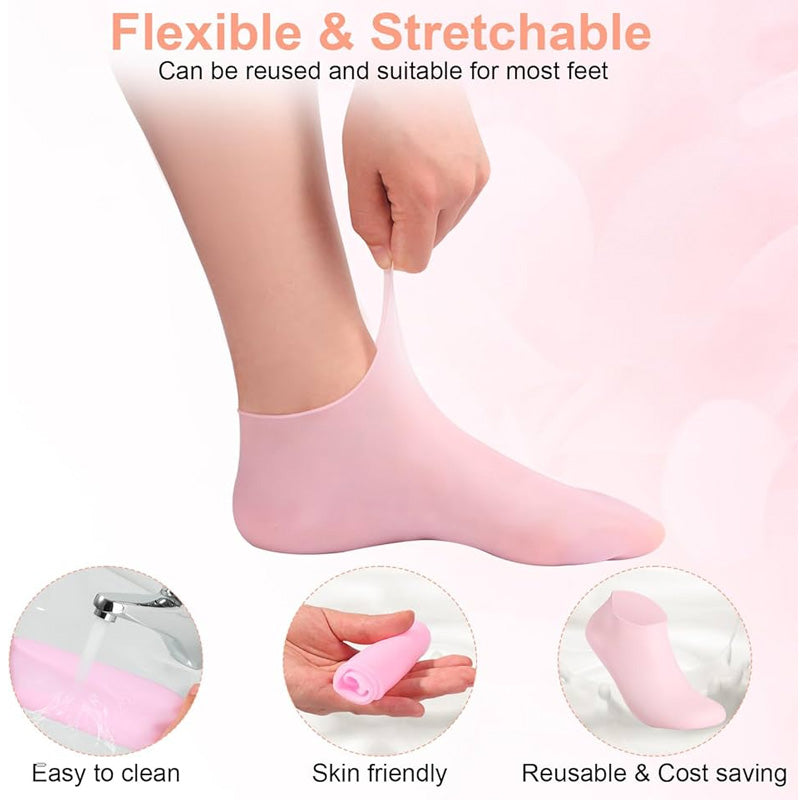 Silicone Moisturizing Gel Sock 1 Pair  for Men & Women