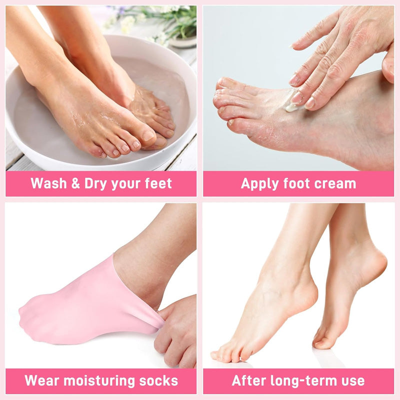 Silicone Moisturizing Gel Sock 1 Pair  for Men & Women